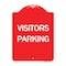 Signmission Designer Series Parking Lot Visitors Parking, Red & White Aluminum Sign, 18" x 24", RW-1824-24622 A-DES-RW-1824-24622 - alternate 1